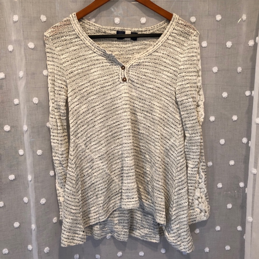 Francesca’s Lace Insert Sweater